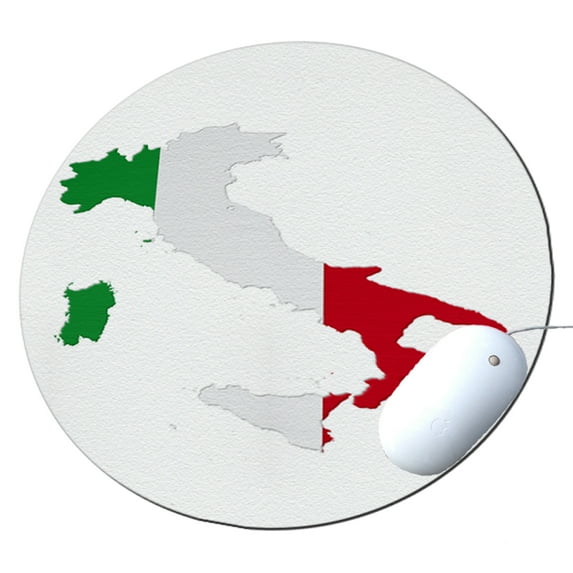 KuzmarK Round Mousepad / Hot Pad / Trivet - Italy