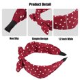 thumbnail image 4 of Unique Bargains 1 Pcs Hairband for Women Bowknot Headband with Bunny Ears Red 2.17 Inch Wide, 4 of 7