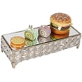 thumbnail image 2 of Cake Stand, Wrought Iron Rectangular Cake Stand Holder Fruit Dessert Tray For Home Wedding Party Supplies, 2 of 5