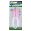 Brilliant Baby Infant Finger Toothbrush with Case, Soft Silicone Gum Massager & Teether Brush, Pink