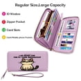 thumbnail image 3 of GEEAD Long Wallet for Women Wallet with RFID Blocking for Women Cartoon cat Grumpy expression Humorous realism Everyday Wallet Large Capacity Zip Around, 3 of 10
