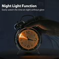 thumbnail image 5 of Reloj despertador para estudiantes, Reloj de escritorio silencioso a la moda para niños, reloj de cuarzo con puntero luminoso creativo, 5 of 5