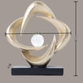 thumbnail image 7 of Modern Home Decor Abstract Decorative Sculpture Decorations for Living Room Dining Room Office, Resin Art Statues Coffee Table Bookshelf Decor Accents (Gold), 7 of 7