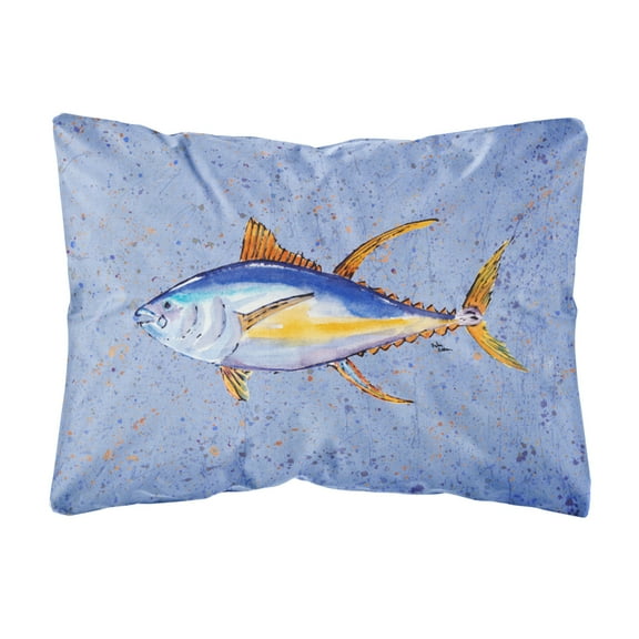 Carolines Treasures 8535PW1216 Tuna Fish Canvas Fabric Decorative Pillow, 12H x16W, multicolor