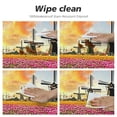thumbnail image 4 of JEUXUS Tablecloth Round Table Cover Landscape Paintings Traditional Dutch Windmills White, 4 of 7