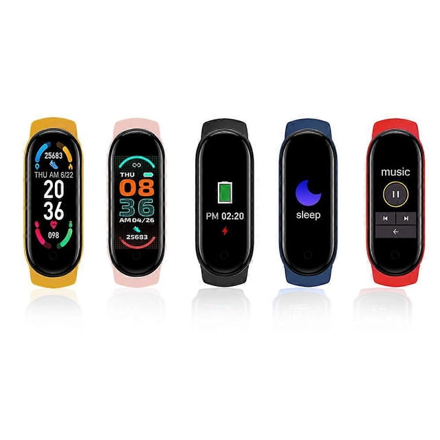 M6 Intelligent Watch Fitness Watch Heart Rate Sleep Monitor Smartwatch 0.96in Color Screen IP67 Waterproof Sports Wristband