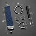 thumbnail image 3 of Leather Car Keychain – Universal 360° Rotatable Key Holder with Anti - Lost D - Ring for Men & Women, 3 of 5