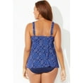 thumbnail image 3 of Swimsuits for All Women's Plus Size V-Neck Flowy Tankini Set, 3 of 4