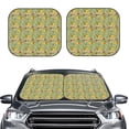 thumbnail image 2 of Wukai Taco Print Windshield Sun Shade, Car Front Window Shades Sunshade Cover Sun Visor Shield Block Automotive Interior Protector Blocks UV Rays-Small, 2 of 6