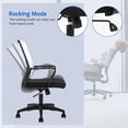thumbnail image 3 of CL.HPAHKL Ergonomic Office Chair, Adjustable Mesh Computer Chair with Lumbar Support Armrest, Swivel Rolling Desk Chair with Fixed Armrests, Mid Back Task Chair for Home, Office, White, 3 of 7