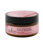 Sukin Rich Moisture Facial Masque, Rosehip, 3.38 fl oz (100 ml)