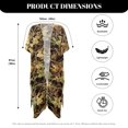 thumbnail image 6 of HELLHERO Camo Deer Silhouette Women Beach Kimono Coverup Polyester Breathable Free Size Swim Coverup for Womens, 6 of 6
