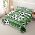 thumbnail image 3 of Erosebridal Kids Football Letter M Quilt King,Soccer Sport Games King Coverlet Set For Ball Lover,3 Pieces, 3 of 7