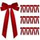 thumbnail image 2 of 16 lazos navideños de terciopelo para envolver regalos y decorar árboles y coronas | Lazos artesanales de 19,5 x 10 cm para fiestas, bodas y decoración del hogar, 2 of 7