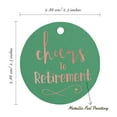 thumbnail image 6 of Inkdotpot Real Rose Gold Foil Cheers To Retirement Tags Favor Hang Paper Tags 100 Pieces, 6 of 6