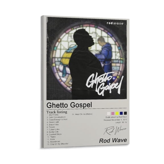 Rod Wave Poster (19) Room Aesthetic Poster Print Art Wall Painting Canvas Posters Gifts Modern Bedroom Decor 12x18inch(30x45cm)