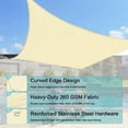 thumbnail image 6 of Sun Shade Sail 16' x 20' Rectangle, HDPE Fabric | 95% UV Block, SHADEWIZ Permeable Sunshade for Backyard Yard Deck Patio Garden Outdoor, Beige, 6 of 8
