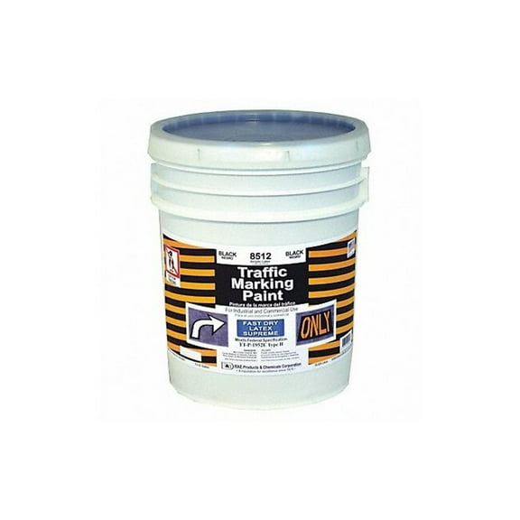 Rae Traffic Zone Marking Paint, 5 gal., Black, Latex Acrylic -Based 8512