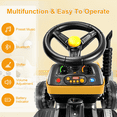 thumbnail image 5 of East doll 12V Ride on Tractor with Tiltable & Detachable Trailer, up to 3.1Mph Truck with Parental Remote, Music Player, Bluetooth Function & Headlight, 5 of 7