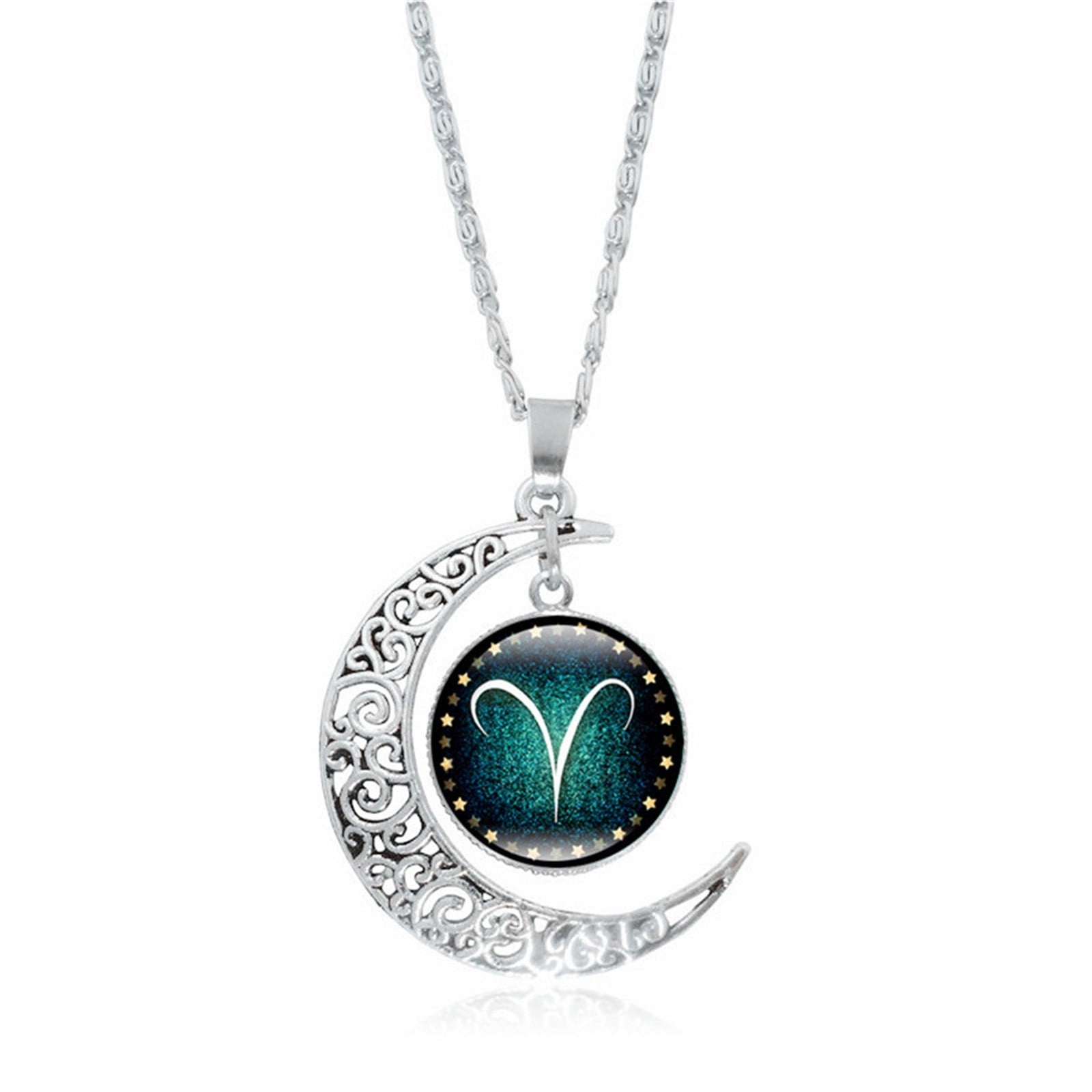 ZZkhGO Sweet Heart Crystal Pendant Necklace, Dainty Crystal