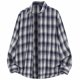 thumbnail image 2 of Ceisia Men's Relaxed Plaid Shirt | Long-Sleeve Turndown Collar Casual Top (Navy/Brown) Gift, 2 of 9