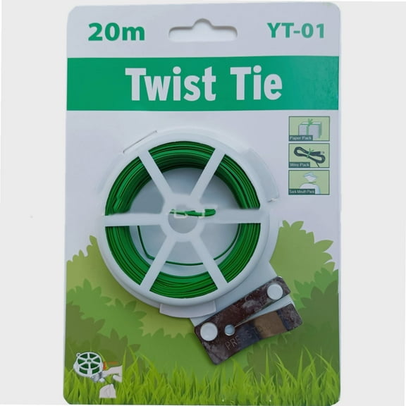 Plant Twist Tie, Portable and Lightweight Plant Growth Support Flexible Garden Plant Ties for DIY Flower Fixed Plant Support (20m/65.6ft)