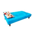 thumbnail image 2 of Futon Veranda Tu Espacio Muebles Suede Turquesa, 2 of 3