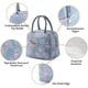thumbnail image 3 of (Azul Flamenco) 1 bolsa de almuerzo aislada para comidas de oficina Bolsa de picnic aislada Bolsa de bolsillo de lona impermeable para mujeres, hombres, escuela y oficina niñas niños ER, 3 of 5