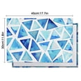 thumbnail image 5 of Blue Watercolor Triangle Pattern Summer Placemats Table Placemats Set Of 6-Linen Kitchen Washable Placemats Table Mats 11.8"x17.7" Non-Slip Heat Resistant, 5 of 5