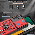 thumbnail image 3 of Galaxy A13 5G Case / A04S Case, Samsung Galaxy A13 5G Case with HD Screen Protector, Heavy Duty Shockproof Phone Cover with Magnetic Kickstand Ring for Galaxy A13 5G, Red, 3 of 15