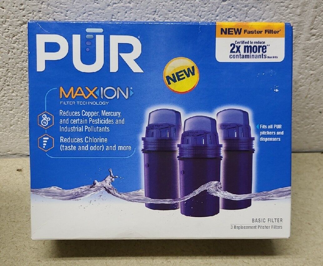 PUR Basic Water Filters 3 Pack Replacement Pitcher Filters Model