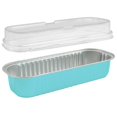 thumbnail image 2 of 50 Pcs Mini Loaf Pans with Lids, 6.54X2.56X1.18" Aluminum Foil Cake Pan, Rectangular Baking Cups, Disposable Foil Containers, Heat Resistant Baking Trays, Oven Safe Holder for Wedding Party Birthday, 2 of 4
