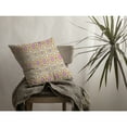thumbnail image 4 of Geo Flowers Indoor/Outdoor Broadcloth Fabric Pillow in Yellow 18x18, 4 of 9