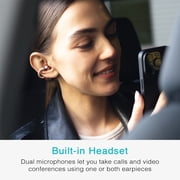 MEE audio Pebbles Air Open Ear True Wireless Earbuds: Earclip Headphones with Headset (Rose Gold)