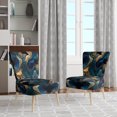 thumbnail image 2 of Designart Chaise d'Appoint en Marbre Bleu "Blue Tones in Geode Marble IV" - Fauteuil Moderne pour Chambre, 2 of 7