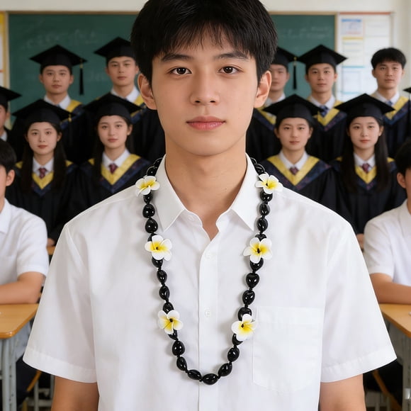 SHOWERORO Accesorio Para Graduación Con Collar Lei Hawaiano De Acrílicas
