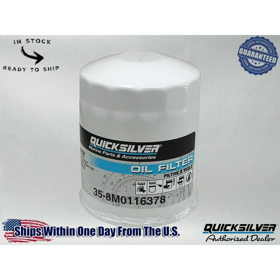 Quicksilver Genuine OEM Authentic Marine Oil Filter 35-8M0116378