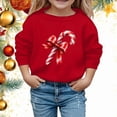 thumbnail image 2 of FhsagQ Girls Sweatshirts Size 7-8 Zip Up Boys and Girl Christmas Snowflake Hoodie Winter Warm Xmas Print Pullovers Sweatshirts Zip up Valentine's Day Hoodies for Girls Red 5-6 Years, 2 of 4