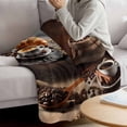 thumbnail image 3 of Coffee Beans Blanket Soft Cozy Warm Throw Blanket for Couch, Plush Fuzzy Flannel Fleece Blankets for Sofa, Brown Hot Cafe Latte Cup Drink Country Bed Blankets Lightweight Gifts for Women, 30"x40", 3 of 9