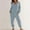 #235-Gray, variant on Womens Fashionable Solid Color Casual Loose Long Sleeve V Neck Jumpsuit With Pockets For Home Lounge Sleep Pajama Wear