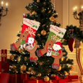 thumbnail image 2 of Medias navideñas grandes de 56 cm con diseño 3D de Papá Noel, muñeco de nieve y reno, bolsa de regalo para árbol, chimenea, fiestas familiares., 2 of 8