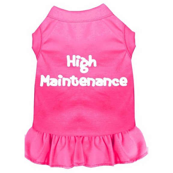 Pet Dog Cat Dress Screen Printed, "High Maintenance"