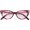 Floral Red / Clear, variant on Cateye Sunglasses for Women Classic High Pointed Winged Retro Design