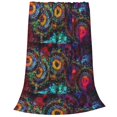 thumbnail image 2 of Fotbe Mandala Colorful Manta de Franela Acolchonada con Estampado, Súper Suave y Esponjosa, Extra Grande para Sofá, Cama, Uso Todo el Año-60"x50", 2 of 7