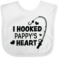 thumbnail image 3 of Inktastic I Hooked Pappy's Heart with Fishing Rod Boys or Girls Baby Bib, 3 of 4