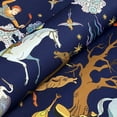 thumbnail image 3 of Double Sided Fairytale Frescoes Art Table Runner 16" X 54",Vintage Blue Medieval Decor,Retro Horse Bird Centerpiece decor, 3 of 9