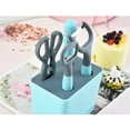 thumbnail image 3 of Juego de cuchillos para frutas de acero inoxidable | El juego de utensilios de cocina de 5 piezas incluye: tijeras, pelador, abridor de botellas, cubo de almacenamiento | Ergonómico apto para, 3 of 7