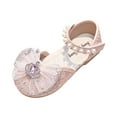 thumbnail image 3 of Huowey Toddler Baby Girls Sandals Pearl Leather Fashion Cute Outwear Party Princess Sandals, 3 of 8