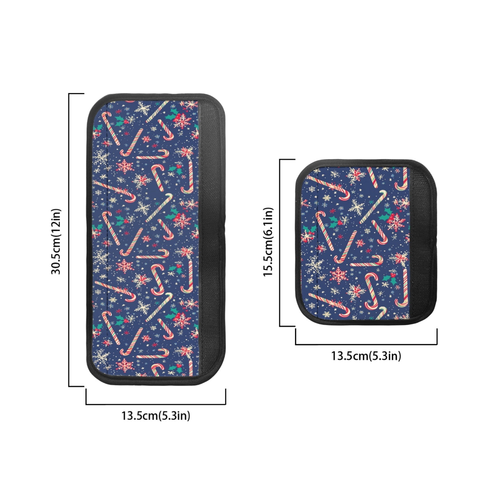 SEANATIVE Fridge Door Handle Covers Set of 6 Kitchen Electrical Appliances Handle Protectors for Refrigerator Microwave Dishwasher Keep Off Oil Stains, Candy Cane Snowflake Dark Blue Christmas