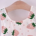 thumbnail image 6 of UTTOASFAY Baby Girls Dress Toddler Baby Kids Girls Sleeveless Strawberry Print Princess Dress Hat Outfits Pink 1-2 Years, 6 of 9